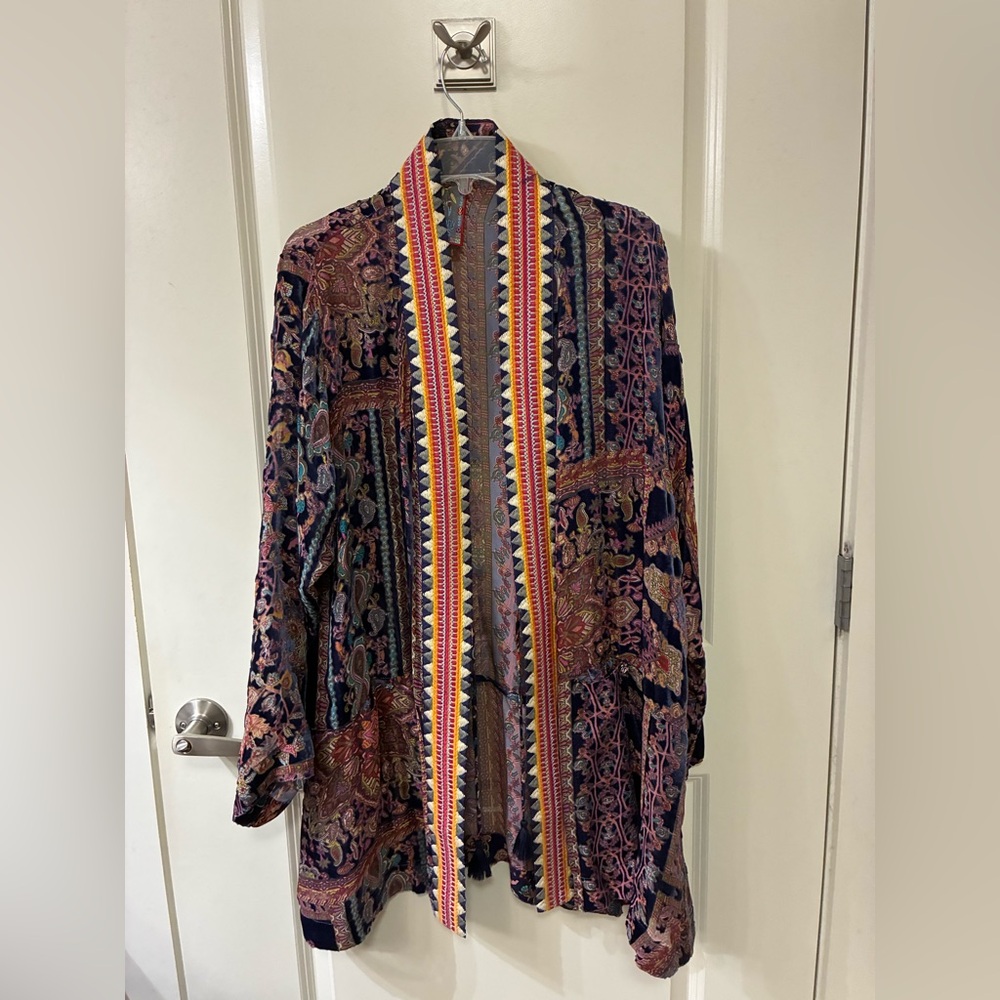 Johnny Was Multicolor Open Front Kimono